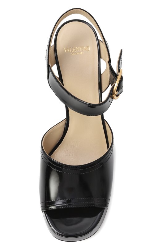 Кожаные босоножки Fawcette 100 Valentino 7W2S0MI1/ZJM Чёрный  7W2S0MI1/ZJM Фото 6