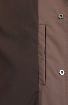 Мужская куртка-рубашка CANALI коричневого цвета, арт. 030505U/SG02321 | Фото 7 (Длина (верхняя одежда): Короткие; Рукава: Длинные; Кросс-КТ: Легкие; Стили: Кэжуэл; Мужское Кросс-КТ: Куртка-рубашка; Материал внешний: Синтетический материал)