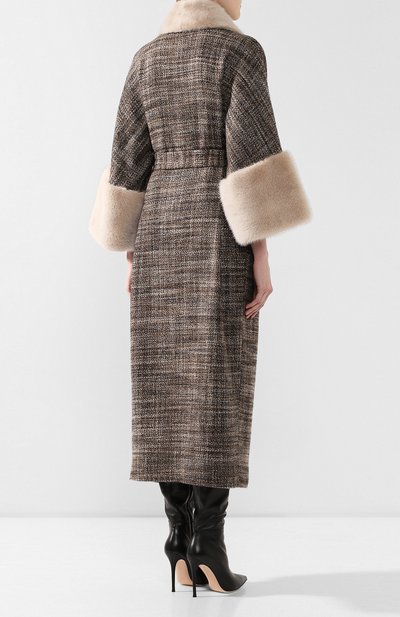 Пальто из смеси кашемира и шелка KITON, арт. D48603K04S00, фото 4