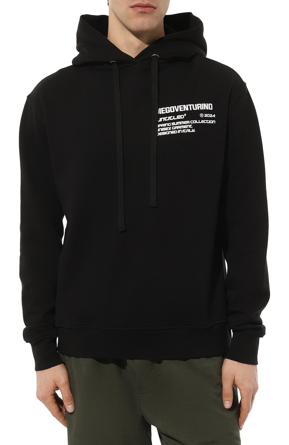 Хлопковое худи DIEGO VENTURINO, арт. D3S4FLHBASIC2, фото 3