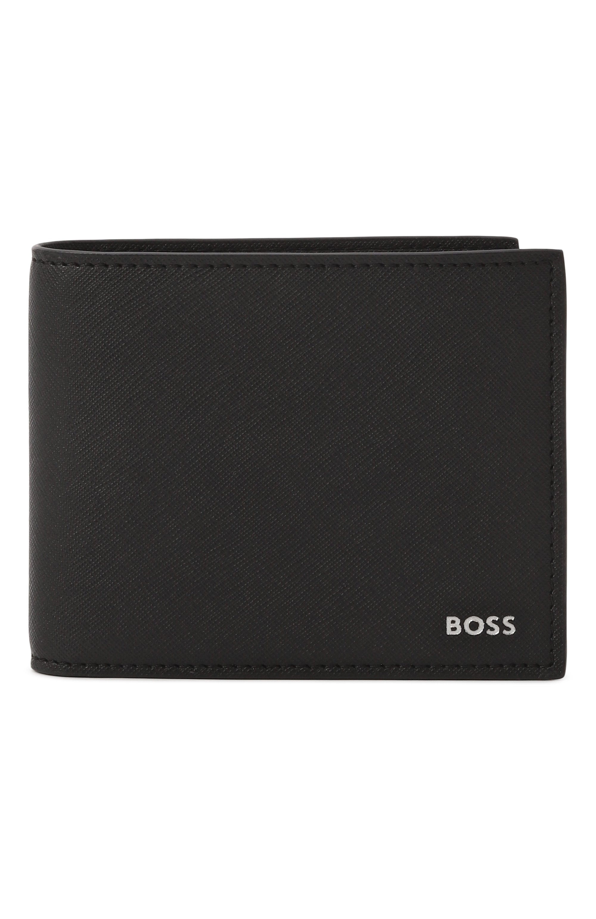 Кожаное портмоне BOSS черного цвета по цене 18000 руб., арт. 50536727, фото 1 Кожаное портмоне BOSS, арт. 50536727, фото 1