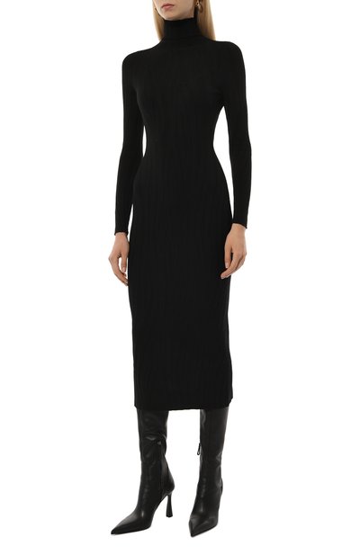 Шерстяное платье LORENA ANTONIAZZI черного цвета по цене 93300 руб., арт. I24119AM91A/2981, фото 3 Шерстяное платье LORENA ANTONIAZZI, арт. I24119AM91A/2981, фото 3