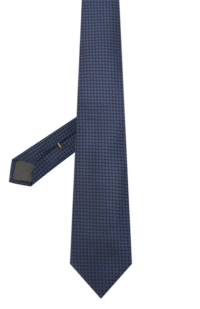 Шелковый галстук CANALI темно-синего цвета по цене 11500 руб., арт. 18/HJ03192, фото 2 Шелковый галстук CANALI, арт. 18/HJ03192, фото 2