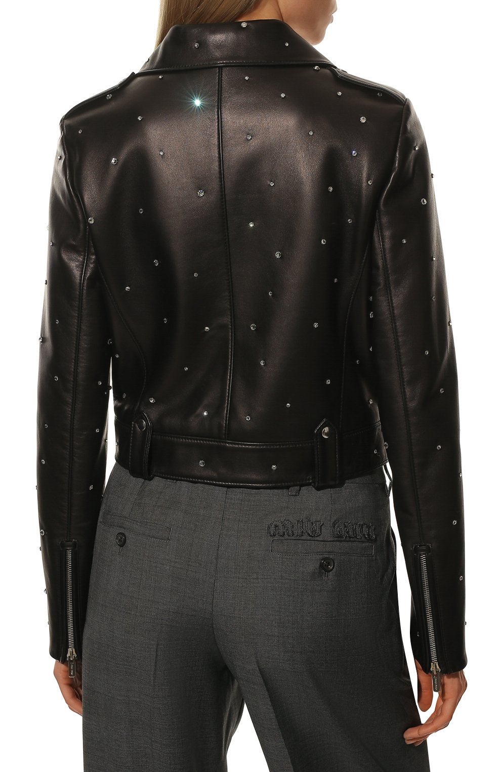 Кожаная куртка MIU MIU, арт. MPV711-462-F0002, фото 4