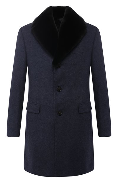 Кашемировое пальто с меховой отделкой воротника CORNELIANI, арт. 821403-8812638/00I1, фото 1