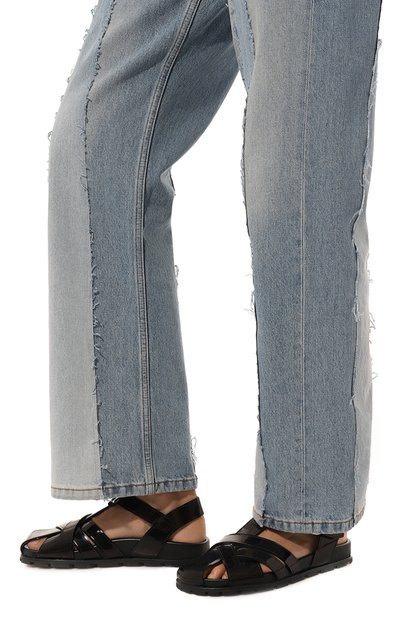 Кожаные сандалии DRIES VAN NOTEN черного цвета по цене 79950 руб., арт. WS231-590/DD590, фото 3 Кожаные сандалии DRIES VAN NOTEN, арт. WS231-590/DD590, фото 3