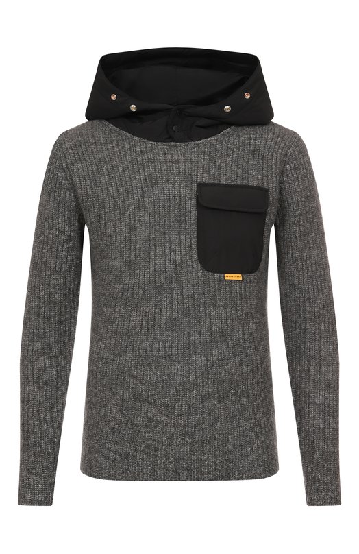 Худи из шерсти и хлопка Parajumpers 25WMPMKNWK03 Серый 25WMPMKNWK03