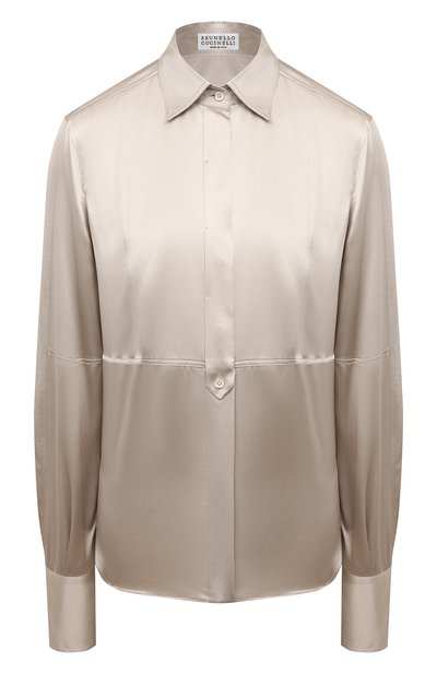 Женская атласная блузка BRUNELLO CUCINELLI, арт. MPC59NR516
