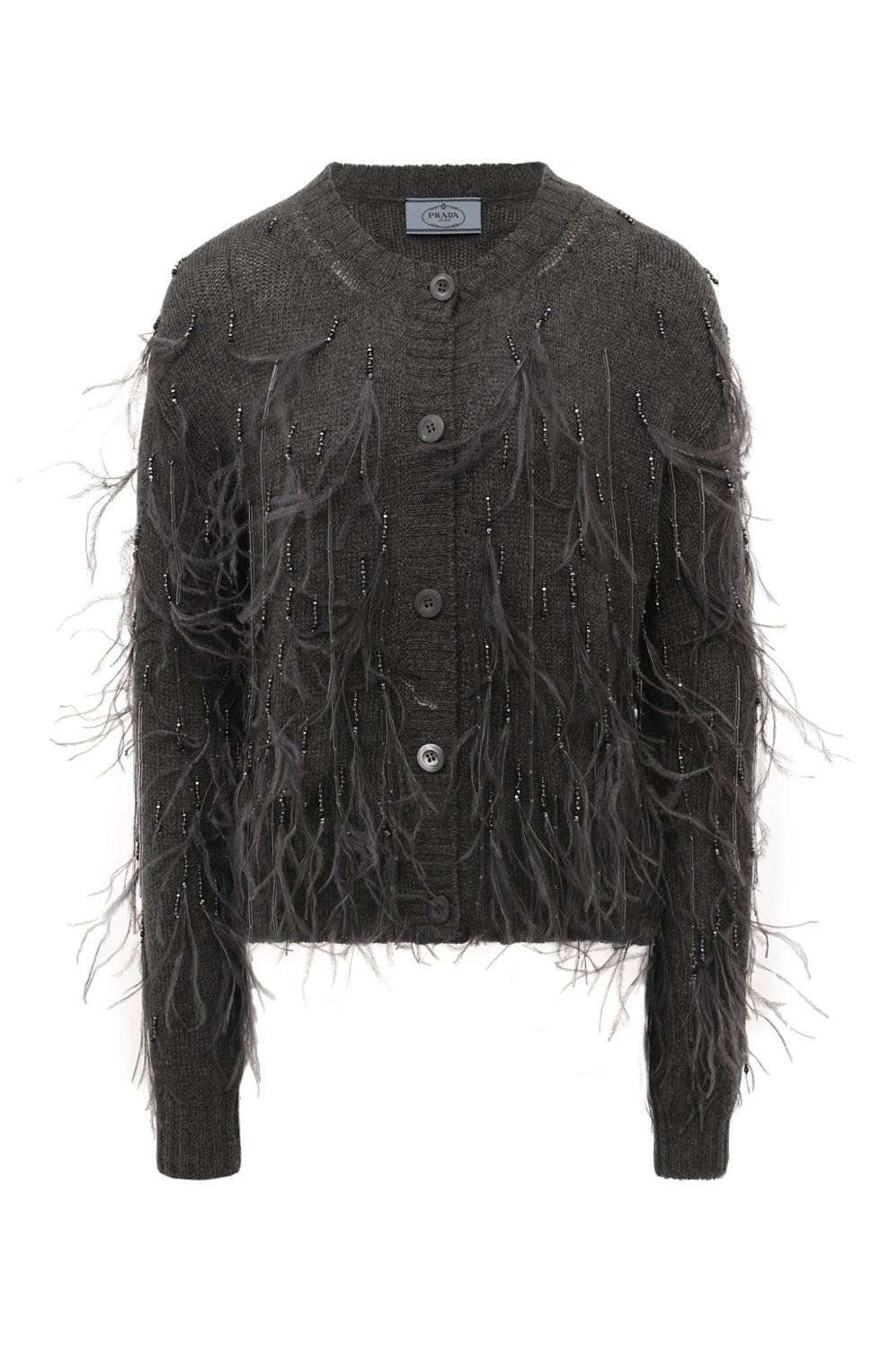 Кашемировый кардиган PRADA, арт. P25H45-1XBG-F0480-202, фото 1