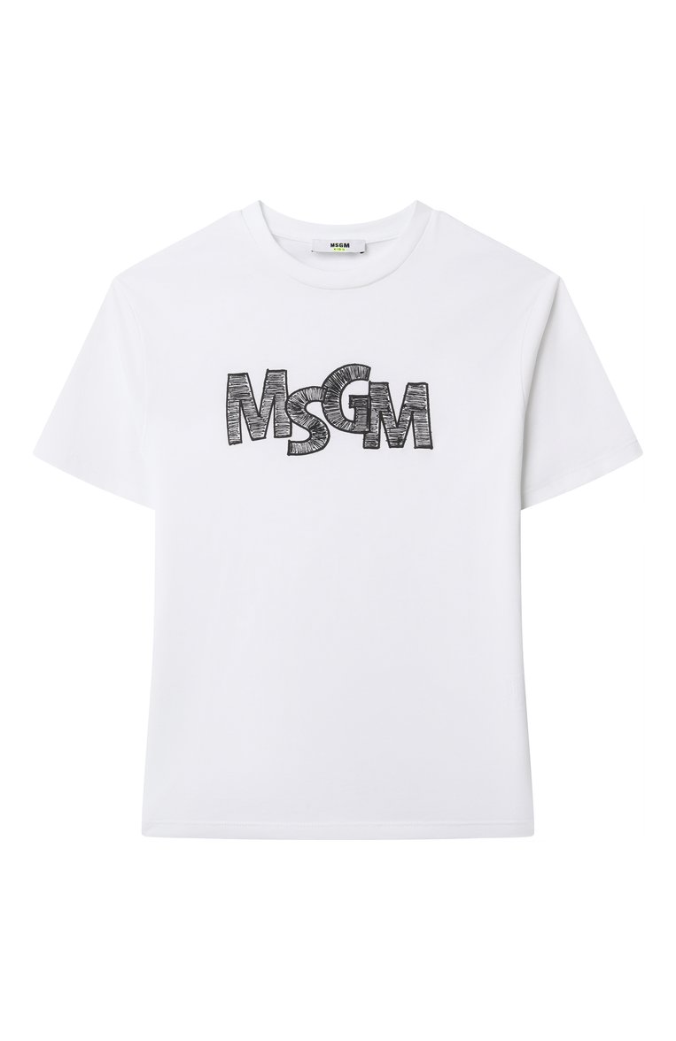 Хлопковая футболка MSGM KIDS, арт. S5MSJBTH274, фото 1