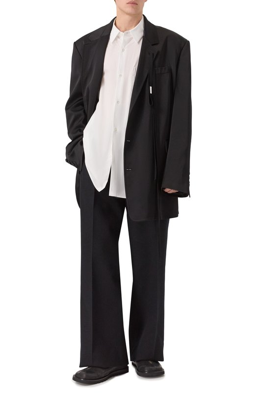 Однобортный пиджак Ann Demeulemeester B0012470/FA647 Чёрный  B0012470/FA647 Фото 2