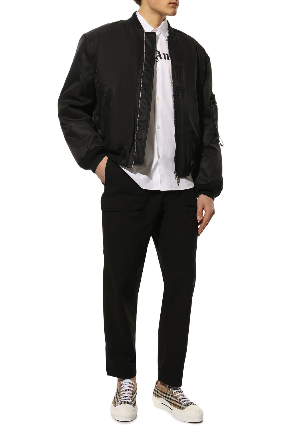 Текстильные кеды BURBERRY, арт. 8049745, фото 2