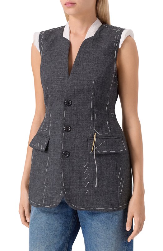 Шерстяной жилет Moschino A1001/5417 Серый  A1001/5417 Фото 3
