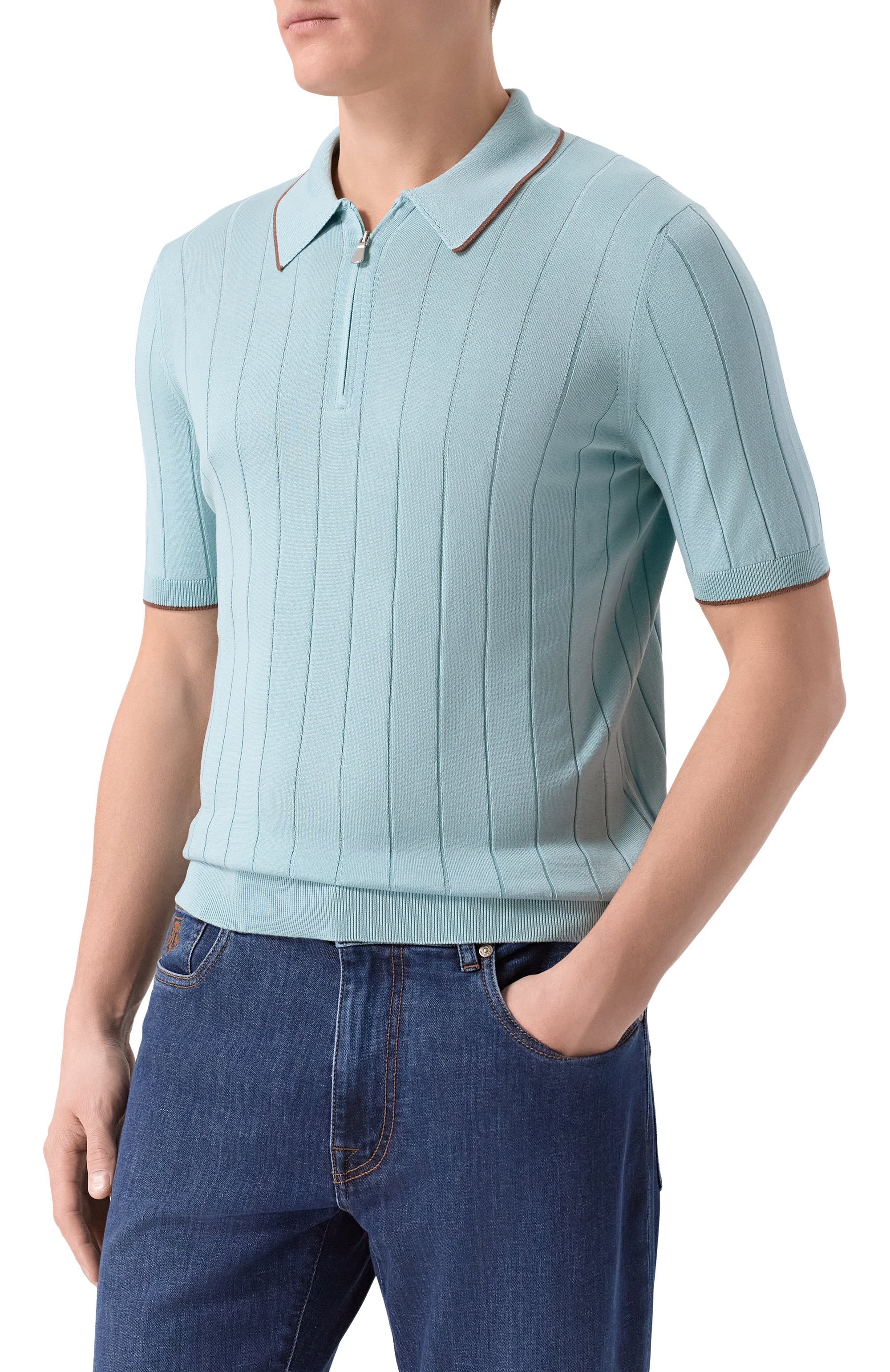 Шелковое поло GRAN SASSO, арт. 43128/23510, фото 3