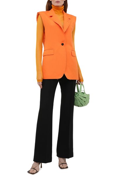Хлопковый жилет MSGM оранжевого цвета по цене 45950 руб., арт. 3042MDG106 217300, фото 2 Хлопковый жилет MSGM, арт. 3042MDG106 217300, фото 2