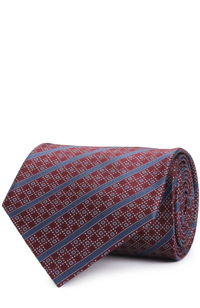 Мужской шелковый галстук в полоску BRIONI, арт. 062I/0640N