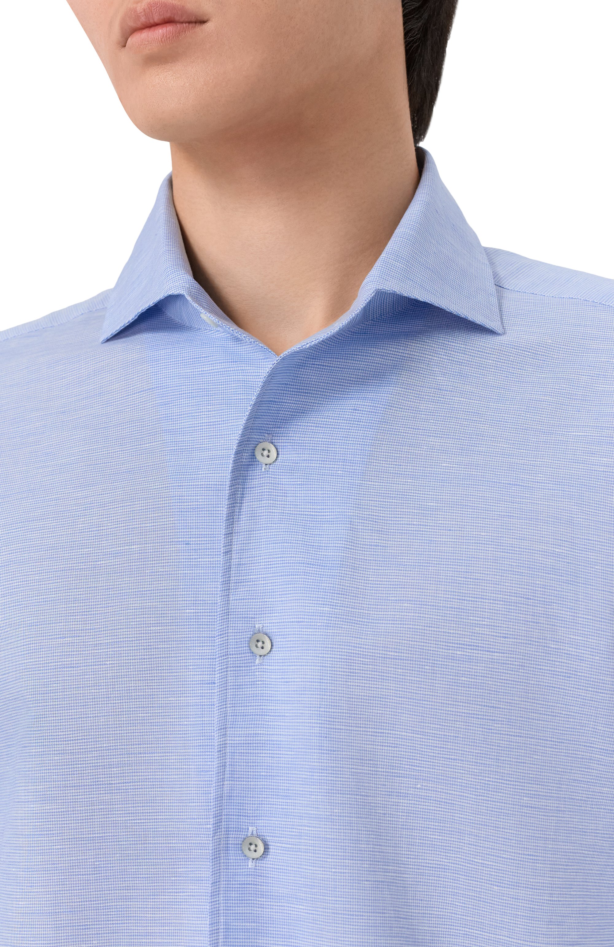 Рубашка изо льна и хлопка CORNELIANI, арт. 27P156/2711615, фото 5