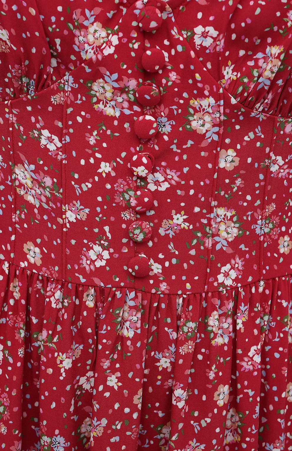 Платье из вискозы LOOM BY RODINA красного цвета по цене 32500 руб., арт. LBR-026L, фото 5 Платье из вискозы LOOM BY RODINA, арт. LBR-026L, фото 5