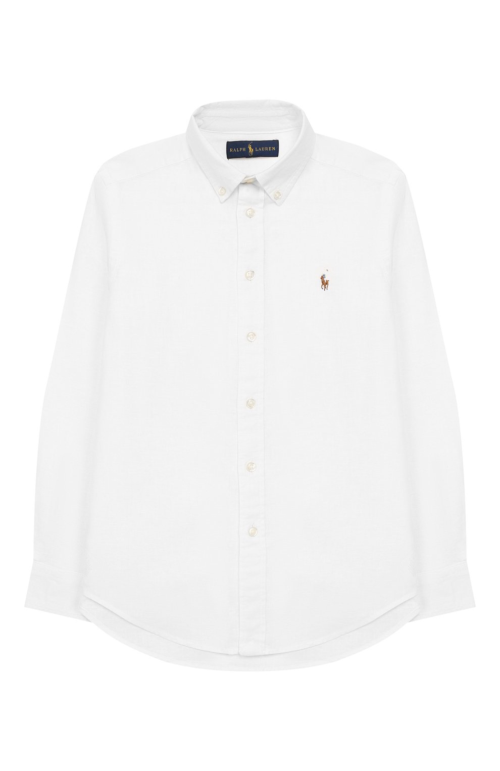 Рубашка из хлопка и льна RALPH LAUREN белого цвета по цене 9950 руб., арт. 323737246, фото 1 Рубашка из хлопка и льна RALPH LAUREN, арт. 323737246, фото 1