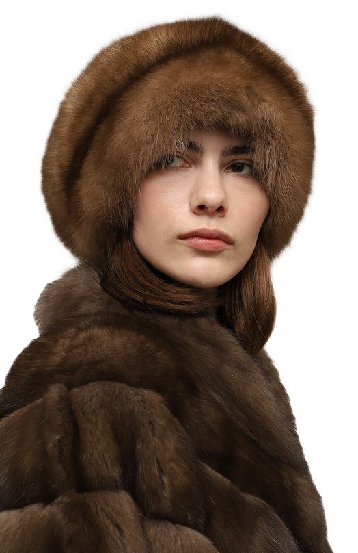 Меховая шапка из соболя VICTORIA KUSENKOVA 063600005682 Бежевый  063600005682 Фото 2