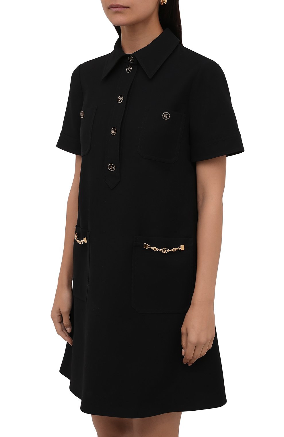 Платье из шелка и шерсти GUCCI, арт. 661672/ZAD88, фото 3