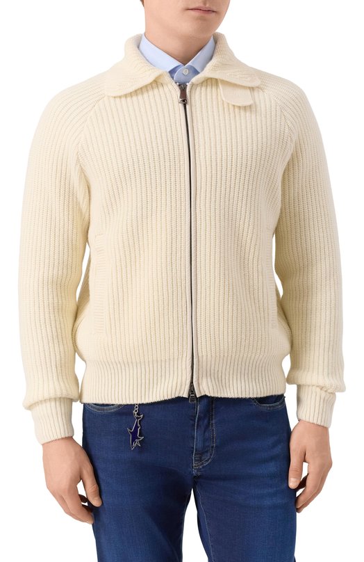 Шерстяной кардиган Paul&Shark 15311243/3XL-6XL Кремовый  15311243/3XL-6XL Фото 6