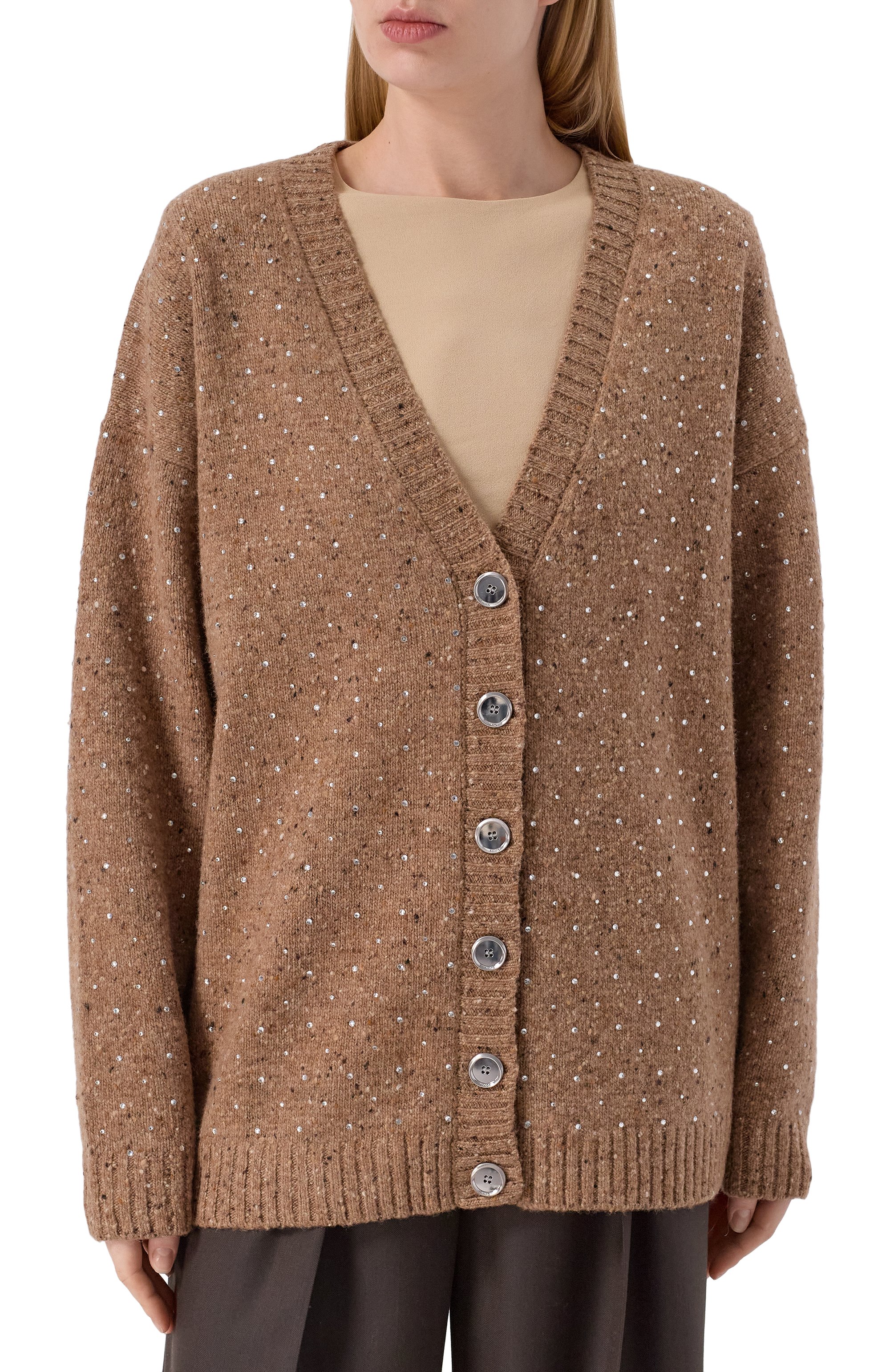 Кардиган из шерсти и вискозы PINKO, арт. 105739/A2U4, фото 3