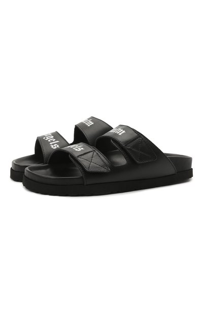 Кожаные шлепанцы PALM ANGELS, арт. PWIH001S21LEA0011001, фото 1