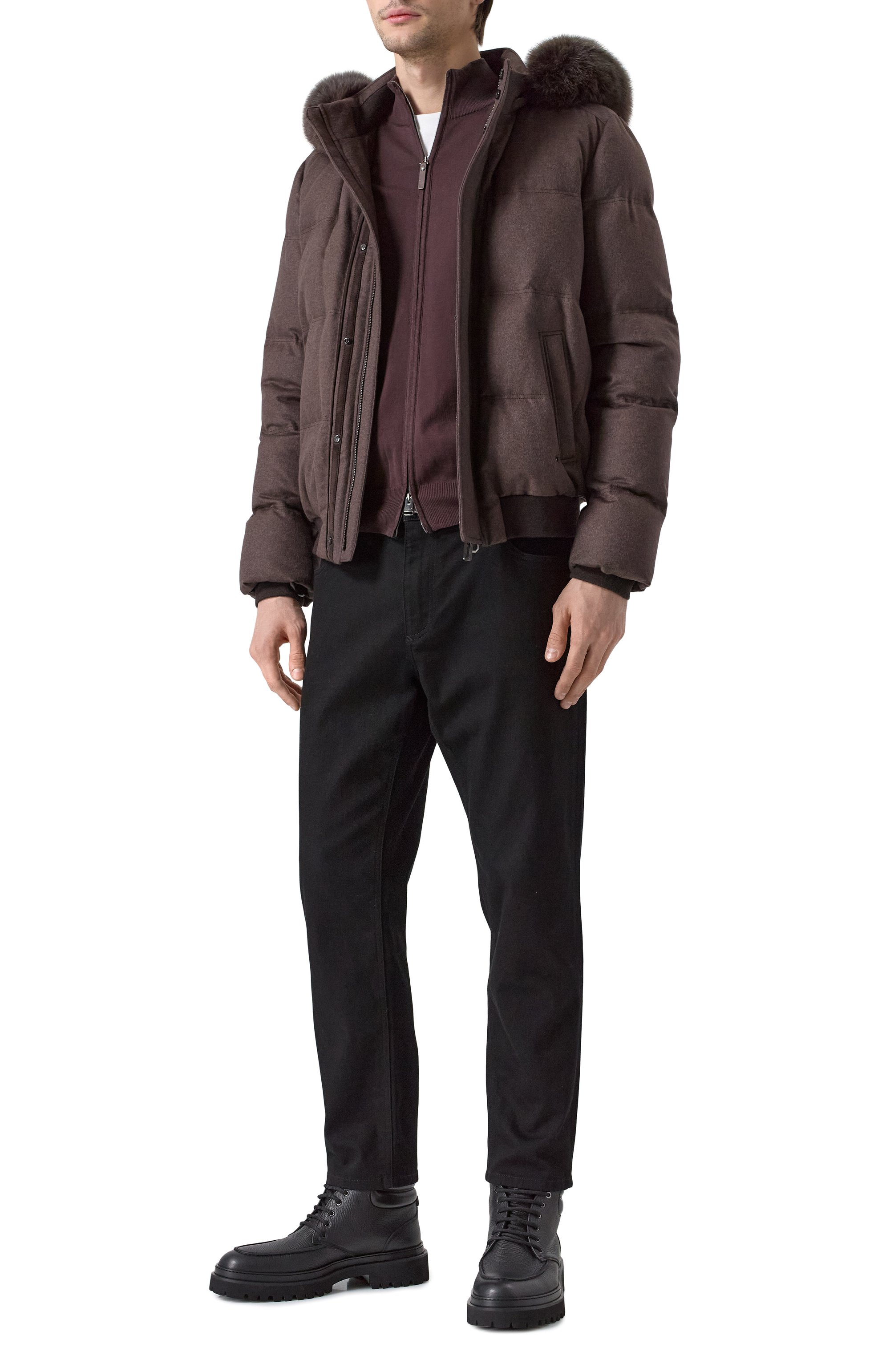 Пуховик из кашемира и шерсти норки с отделкой из лисицы STEFANO RICCI, арт. MDJ2300160/C069HC, фото 2