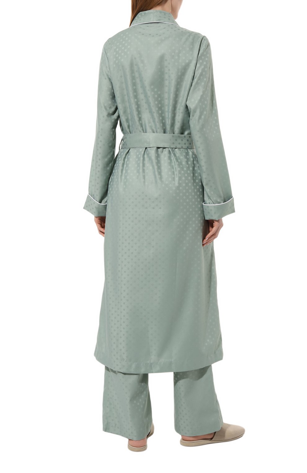 Хлопковый халат DEREK ROSE зеленого цвета по цене 39950 руб., арт. 2750-KATE007, фото 4 Хлопковый халат DEREK ROSE, арт. 2750-KATE007, фото 4
