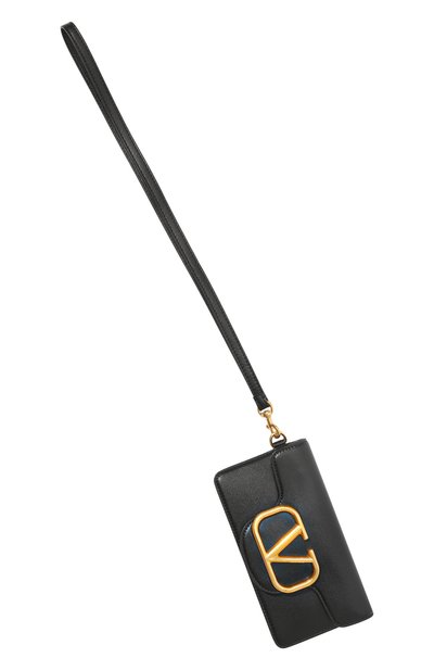 Кожаный чехол для телефона VALENTINO черного цвета по цене 99400 руб., арт. 2Y2P0T59/LMG, фото 4 Кожаный чехол для телефона VALENTINO, арт. 2Y2P0T59/LMG, фото 4