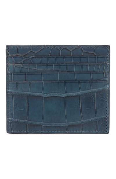 Футляр для кредитных карт из кожи крокодила RUBEUS MILANO, арт. 01 PORCCBLUE02, фото 1