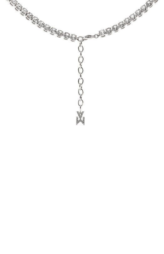 Колье Tennis Amina Muaddi TENNIS NECKLACE Серебряный  TENNIS NECKLACE Фото 4
