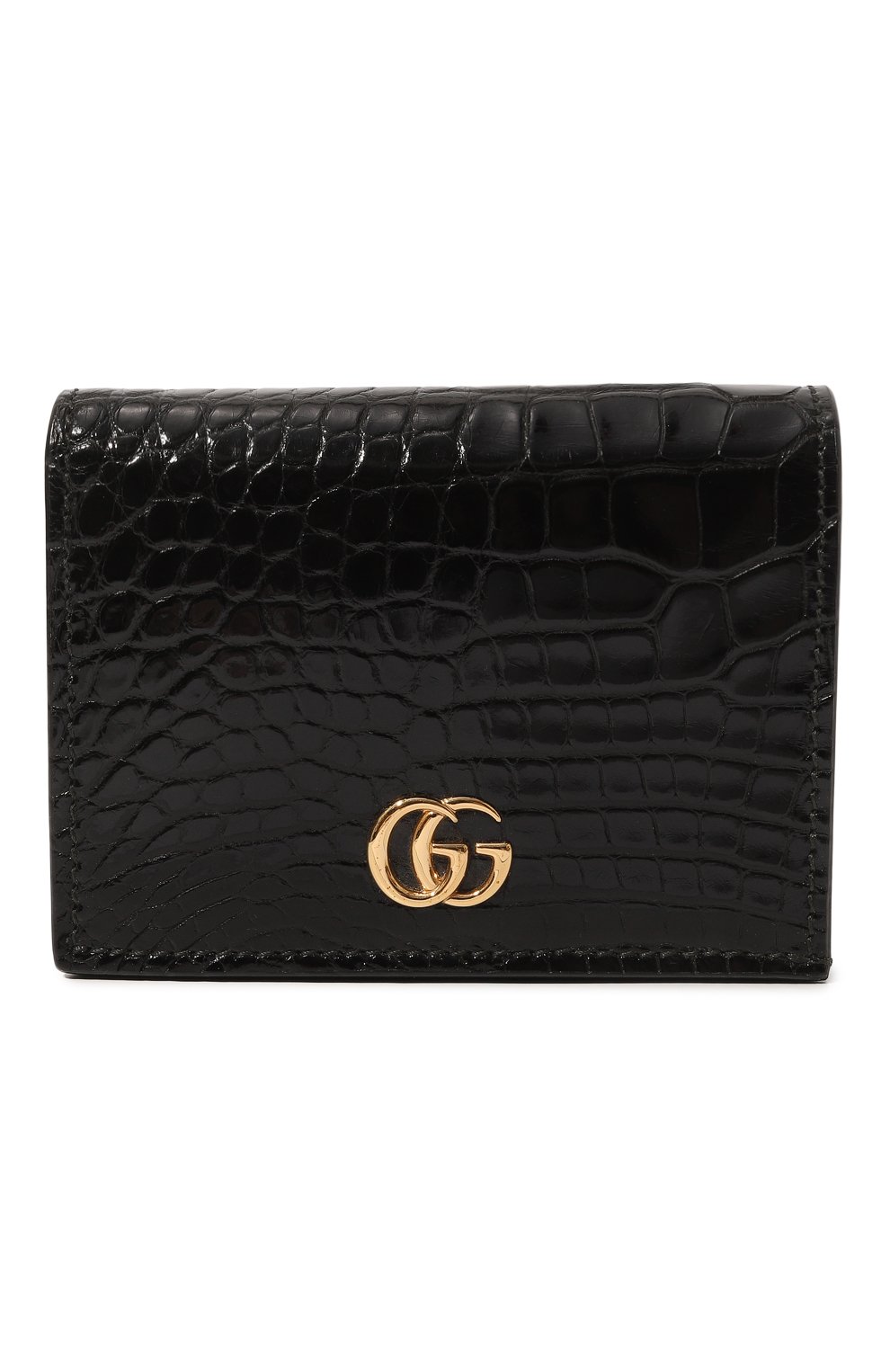 Портмоне из кожи аллигатора GUCCI черного цвета по цене 374400 руб., арт. 456126 EV42G, фото 1 Портмоне из кожи аллигатора GUCCI, арт. 456126 EV42G, фото 1