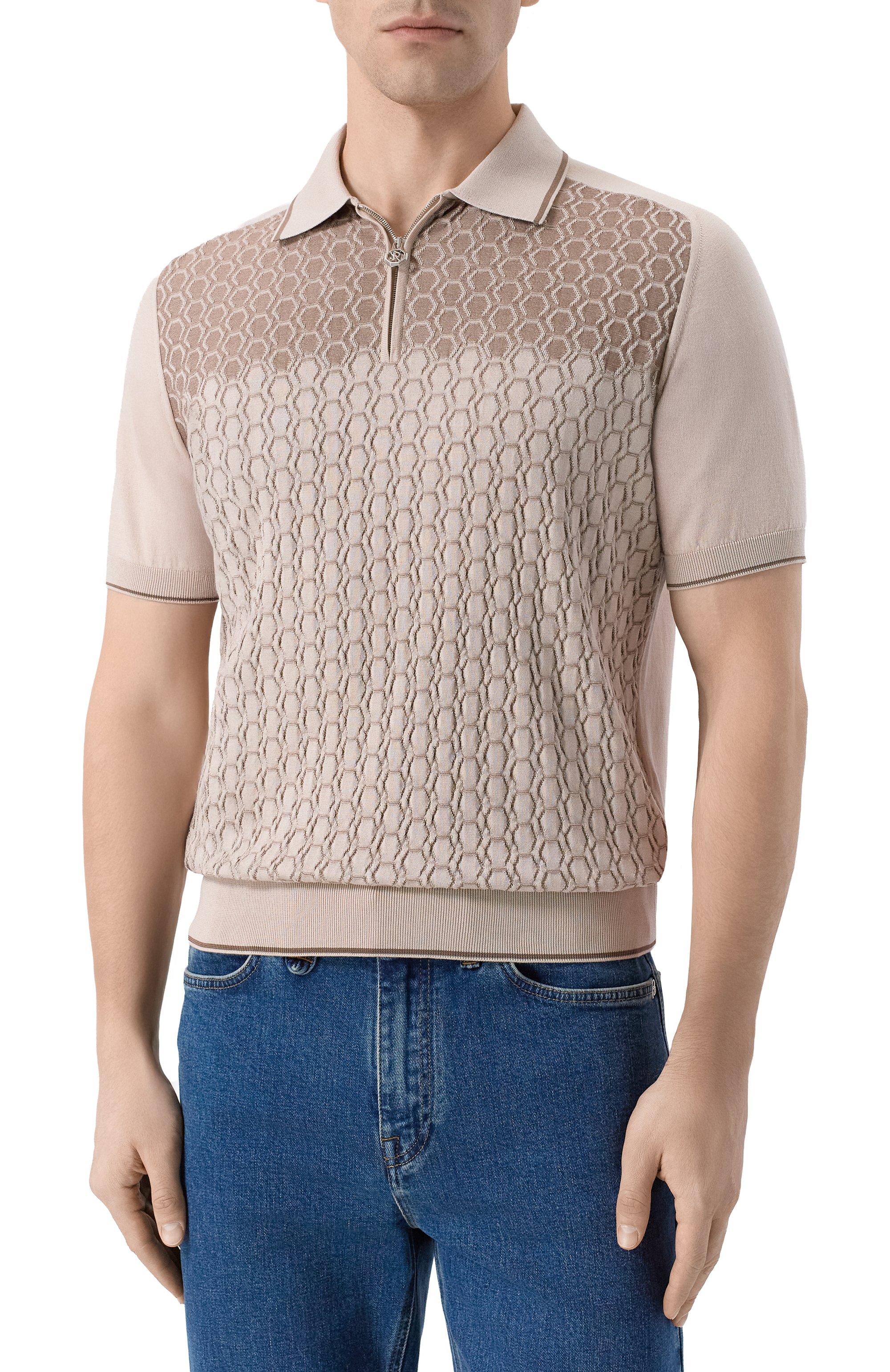 Поло из шелка и хлопка STEFANO RICCI, арт. K818109P31/F26175, фото 3