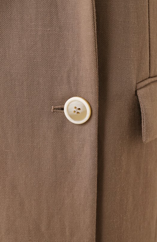 Жакет из вискозы и льна Brunello Cucinelli MH1267040 Коричневый  MH1267040 Фото 6