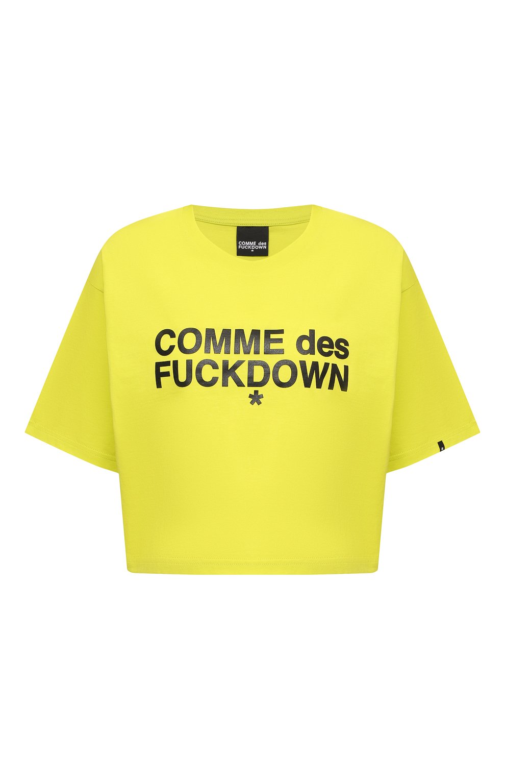 Хлопковая футболка COMME DES FUCKDOWN зеленого цвета по цене 5435 руб., арт. CDFD1342, фото 1 Хлопковая футболка COMME DES FUCKDOWN, арт. CDFD1342, фото 1