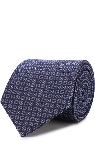 Мужской шелковый галстук с узором BRIONI, арт. 061D00/07430