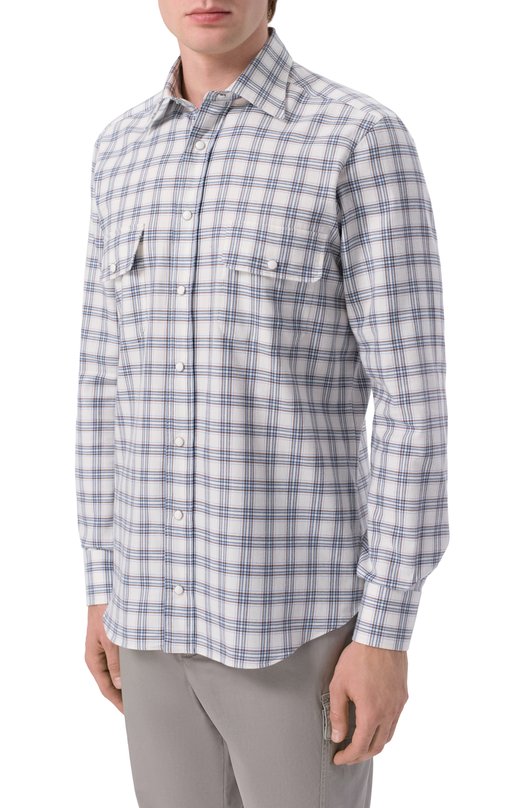 Рубашка из хлопка и кашемира MVST M0RBIDA_SP0RT/ALBERT0/SP0RT/542-C0TT0N/CASHMERE Разноцветный  M0RBIDA_SP0RT/ALBERT0/SP0RT/542-C0TT0N/CASHMERE Фото 3