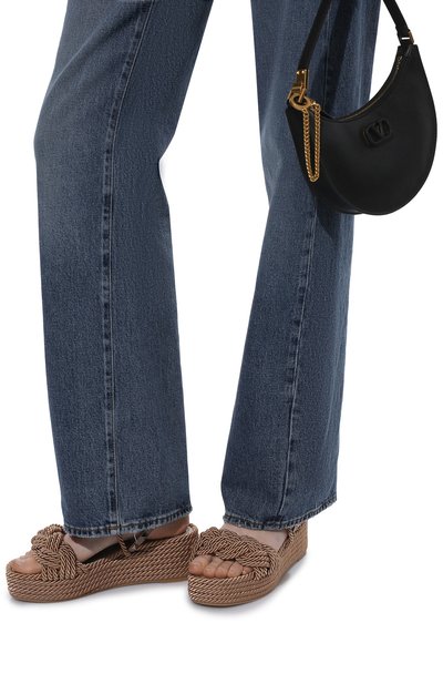 Текстильные босоножки rockstud torchon VALENTINO, арт. XW2S0DN0/BAE, фото 3