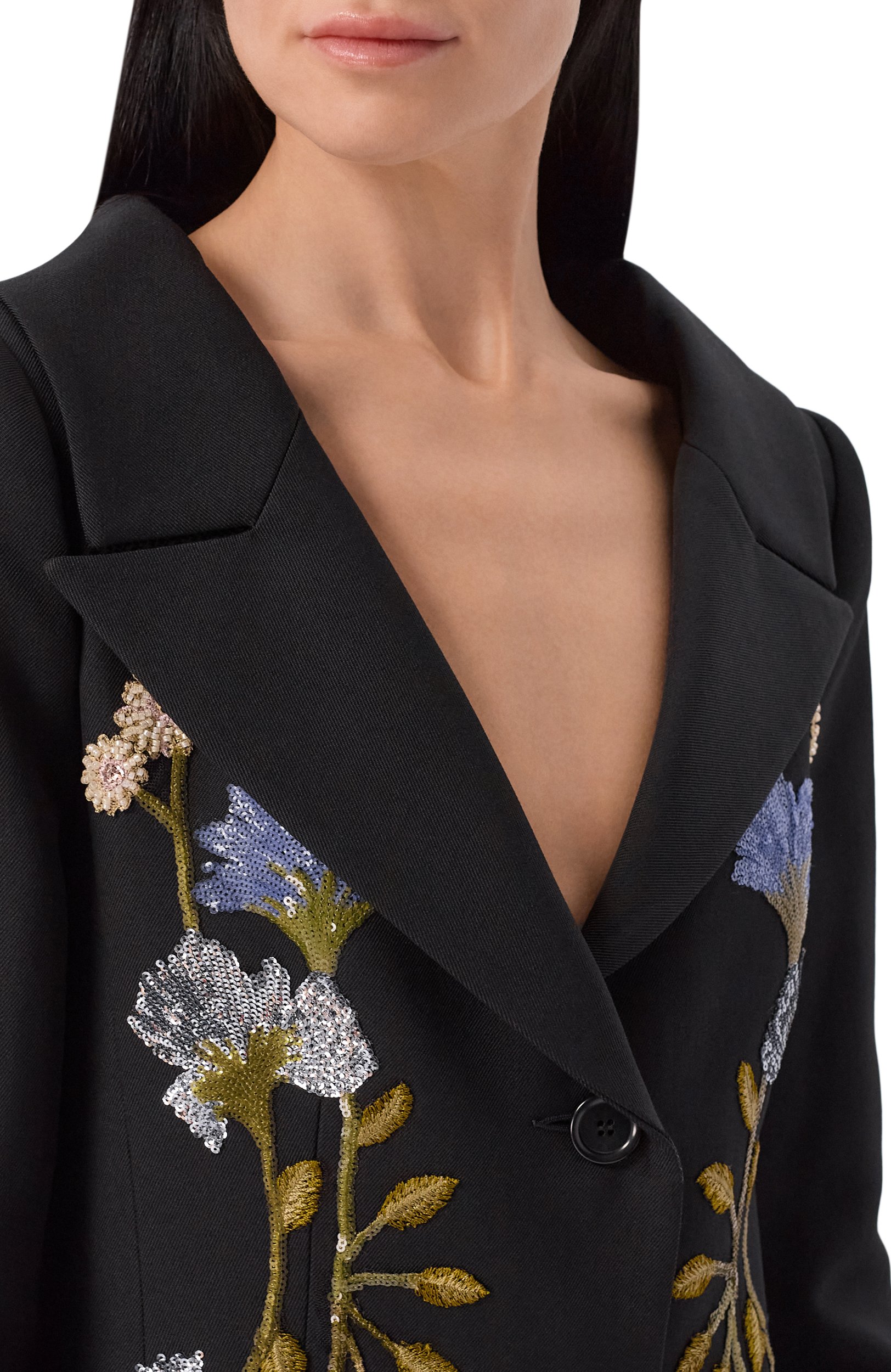 Пальто с отделкой пайетками ELIE SAAB, арт. C0042NP26/W0012, фото 5