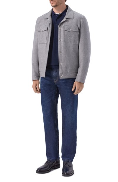Кожаные ботинки KITON темно-синего цвета по цене 228500 руб., арт. USSA510N00126, фото 2 Кожаные ботинки KITON, арт. USSA510N00126, фото 2