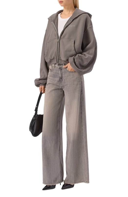 Хлопковая толстовка Alexander Wang 1CC3251057 Серый  1CC3251057 Фото 2
