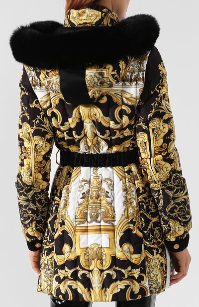 Пуховик с поясом и принтом VERSACE, арт. A80274/A226729, фото 4