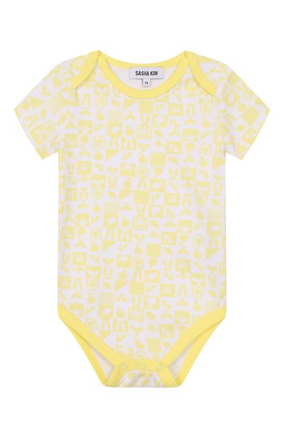 Комплект из боди и комбинезона SASHA KIM желтого цвета по цене 4000 руб., арт. SK-00000955, фото 2 Комплект из боди и комбинезона SASHA KIM, арт. SK-00000955, фото 2