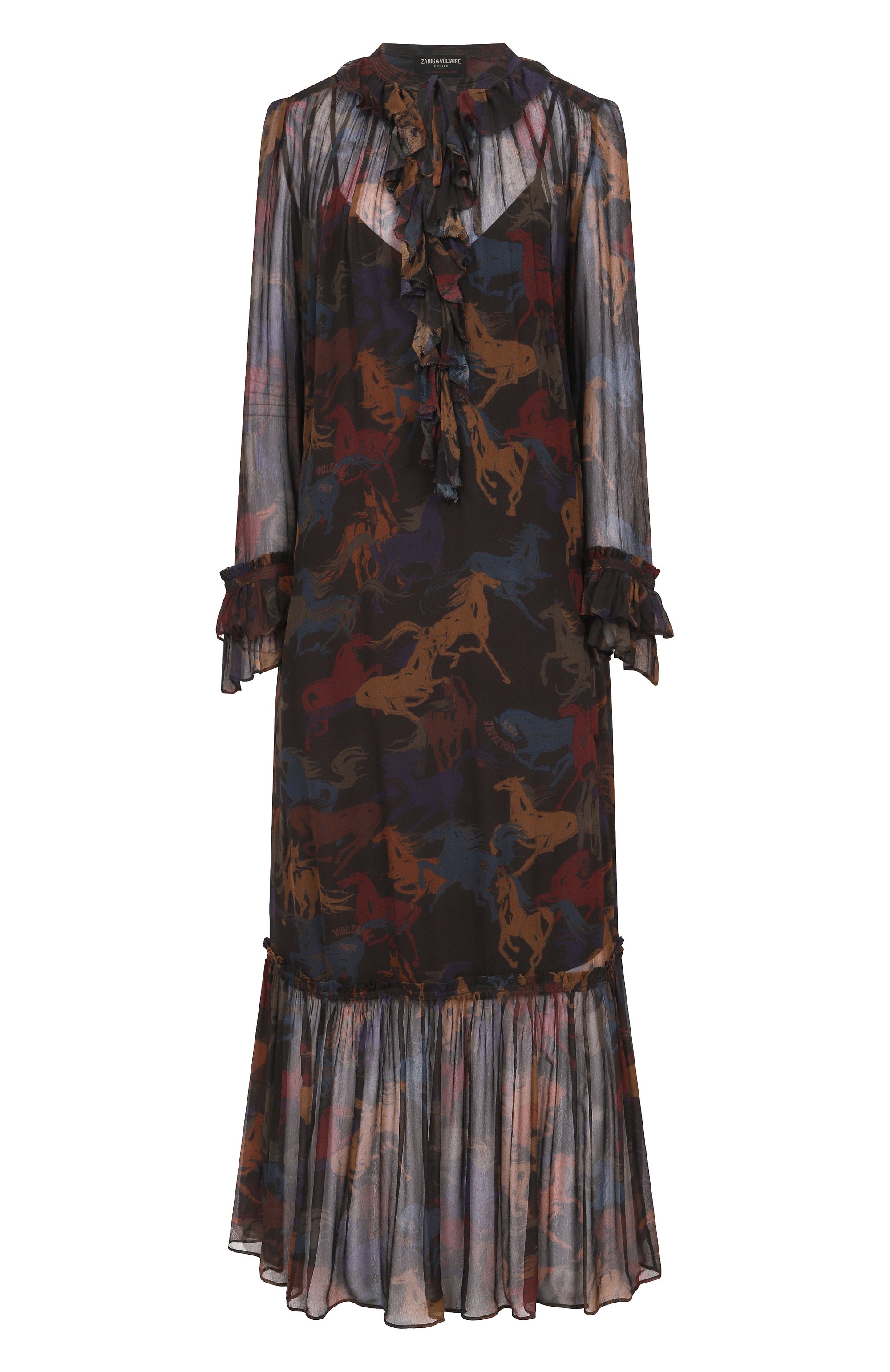 Платье из вискозы ZADIG AND VOLTAIRE, арт. WWDR02564, фото 1