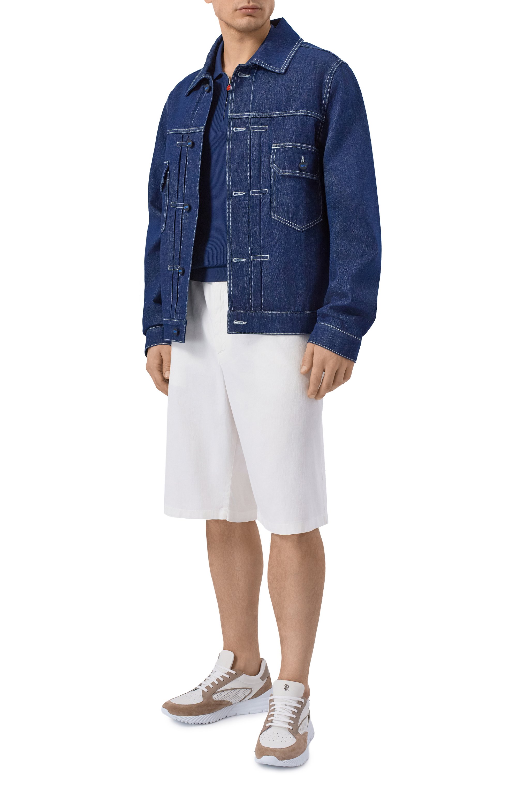 Шорты изо льна и хлопка KITON, арт. UPR004LK0603H, фото 2