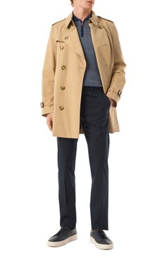 Мужские хлопковые брюки CORNELIANI темно-синего цвета, арт. 254B01-2514517 | Фото 2 (Материал сплава: Проставлено; Драгоценные камни: Проставлено; Длина (брюки, джинсы): Стандартные; Силуэт М (брюки): Чиносы; Случай: Повседневный; Стили: Кэжуэл; Материал внешний: Хлопок)