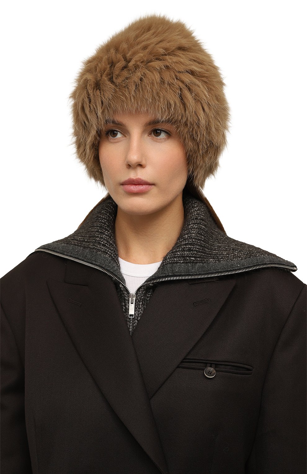 Меховая шапка из песца YVES SALOMON, арт. 23WAA118XXKRDX, фото 2