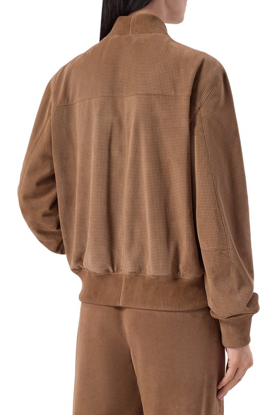 Замшевый бомбер MVST M26.2PW.L028/METIS SUEDE 0.6 MM Бежевый  M26.2PW.L028/METIS SUEDE 0.6 MM Фото 4